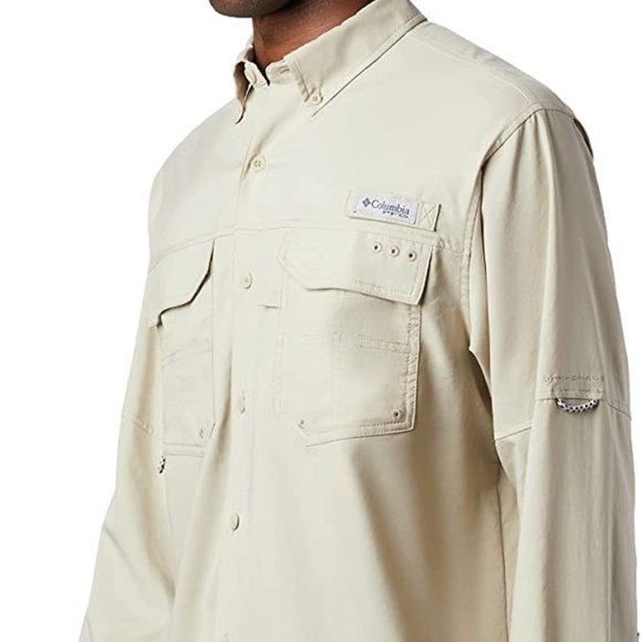 🆕Columbia Men's Blood and Guts III Long Sleeve Woven Shirt, XXL-Fossil, NWT - Picture 3 of 6